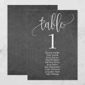 Tischkarte für Sitzplätze Schöne Kalligrafie Einladung (Vorne/Hinten)