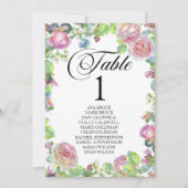 Tischkarte für Sitzplätze Schöne Kalligrafie Einladung (Vorderseite)