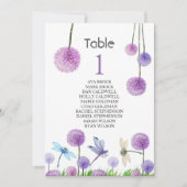 Tischkarte für Sitzplätze Schöne Kalligrafie Einladung (Vorderseite)