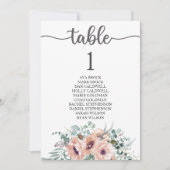 Tischkarte für Sitzplätze Schöne Kalligrafie Einladung (Vorderseite)