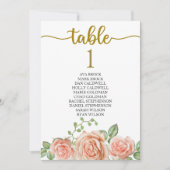 Tischkarte für Sitzplätze Schöne Kalligrafie Einladung (Vorderseite)