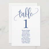 Tischkarte für Sitzplätze Schöne kalligraphische M Einladung (Vorne/Hinten)