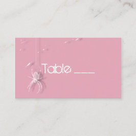 Tischkarte für Spinnweben und weiße Spinnen Platzkarte