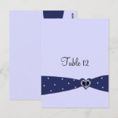 Tischkarte mit blauem Ribbon Postkarte (Vorne/Hinten)