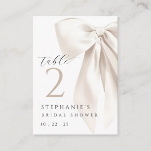 Tischkarte mit weißem Brautparty KLEIN Begleitkarte