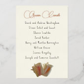 Tischkarte Queen Conch Seashell Guest List (Vorderseite)
