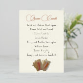 Tischkarte Queen Conch Seashell Guest List (Stehend vorne)