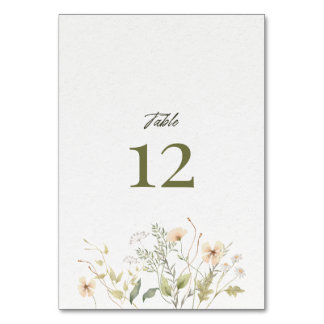 Tischkarte Tischnummer