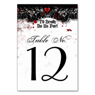 Tischkarte Tischnummer