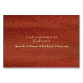 Tischkarten für geometrisches Leder und Wildleder Tischnummer (Rückseite)