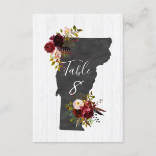 Tischkarten für Hochzeitsfeier in Vermont Einladung