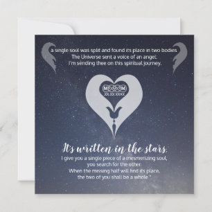 Tischkarten für Twin Flame Dankeschön Save The Date