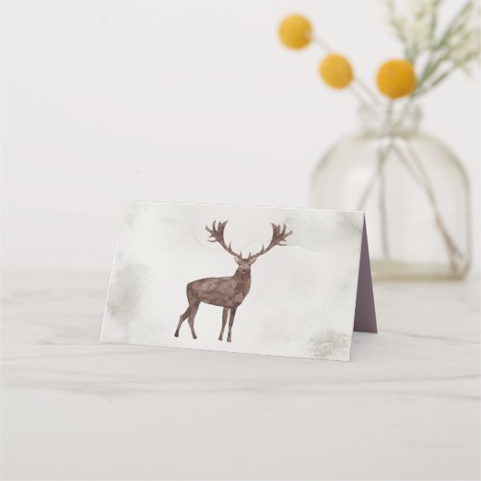 Tischkarten für Wasserfarbenwald Platzkarte (Rückseite)