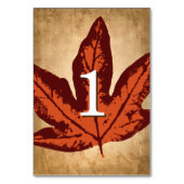 Tischkarten vom Herbst | Rustikale Hochzeiten im H Tischnummer (Rückseite)