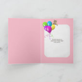 Tischkatze zum Geburtstag im Garten Karte (Innenseite)