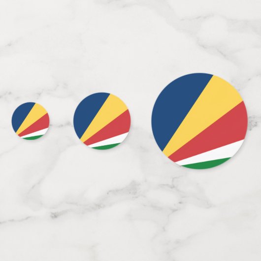 Tischkonfetti mit den Farben der Seychellen Konfetti (Rückseiten)