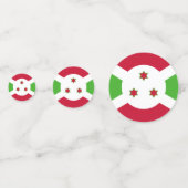 Tischkonfetti mit der Flagge Burundis Konfetti (Vorderseiten)