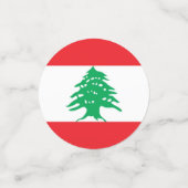 Tischkonfetti mit der Flagge Libanons Konfetti (Klein Vorderseite)