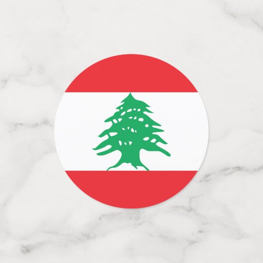 Tischkonfetti mit der Flagge Libanons Konfetti (Klein Vorderseite)