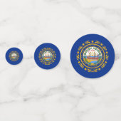 Tischkonfetti mit der Flagge New Hampshire Konfetti (Rückseiten)