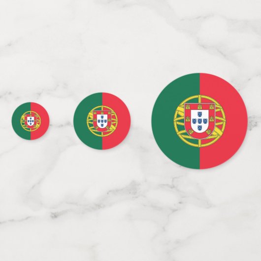 Tischkonfetti mit der Flagge Portugals Konfetti (Vorderseiten)