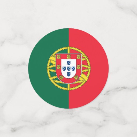 Tischkonfetti mit der Flagge Portugals Konfetti (Klein Vorderseite)