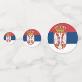 Tischkonfetti mit der Flagge Serbiens Konfetti (Vorderseiten)