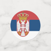 Tischkonfetti mit der Flagge Serbiens Konfetti (Klein Vorderseite)