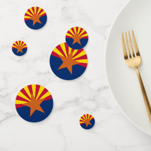 Tischkonfetti mit der Flagge von Arizona, USA Konfetti