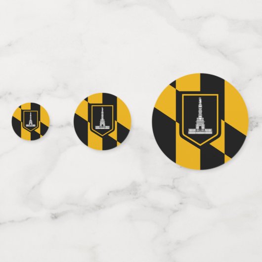 Tischkonfetti mit der Flagge von Baltimore City, U Konfetti (Vorderseiten)