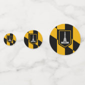 Tischkonfetti mit der Flagge von Baltimore City, U Konfetti (Rückseiten)