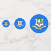 Tischkonfetti mit der Flagge von Connecticut, USA Konfetti (Rückseiten)