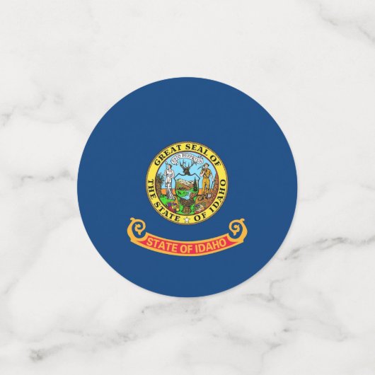 Tischkonfetti mit der Flagge von Idaho, USA Konfetti (Klein Vorderseite)