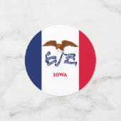 Tischkonfetti mit der Flagge von Iowa, USA Konfetti (Klein Vorderseite)