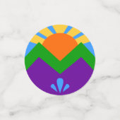 Tischkonfetti mit der Flagge von Manitou Springs, Konfetti (Klein Vorderseite)