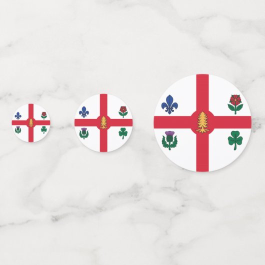 Tischkonfetti mit der Flagge von Montreal, Kanada Konfetti (Rückseiten)