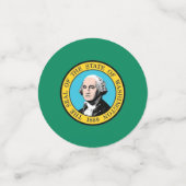 Tischkonfetti mit der Flagge von Washington Konfetti (Klein Vorderseite)