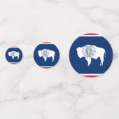 Tischkonfetti mit der Flagge von Wyoming Konfetti (Vorderseiten)