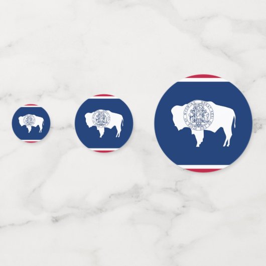 Tischkonfetti mit der Flagge von Wyoming Konfetti (Vorderseiten)