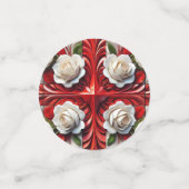 Tischkonfetti mit englischer Rose Design Konfetti (Klein Vorderseite)