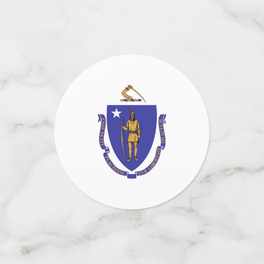 Tischkonfetti mit Fahne von Massachusetts Konfetti (Klein Vorderseite)