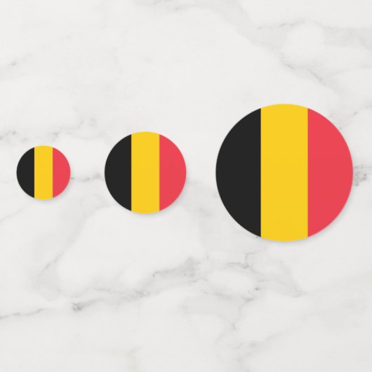 Tischkonfetti mit Flagge Belgiens Konfetti (Rückseiten)