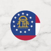 Tischkonfetti mit Flagge Georgiens, USA Konfetti (Klein Vorderseite)