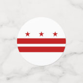 Tischkonfetti mit Flagge von Washington DC Konfetti (Klein Vorderseite)