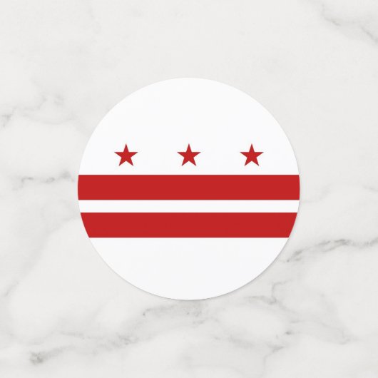 Tischkonfetti mit Flagge von Washington DC Konfetti (Klein Vorderseite)