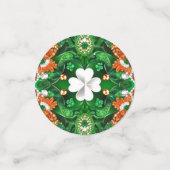 Tischkonfetti mit irischen Farben, Kleeblatt Konfetti (Klein Vorderseite)