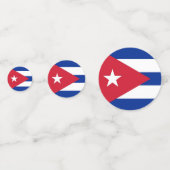 Tischkonfetti mit kubanischer Flagge Konfetti (Rückseiten)