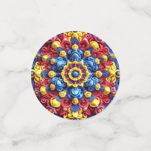 Tischkonfetti mit rumänischen Farben Konfetti (Klein Vorderseite)