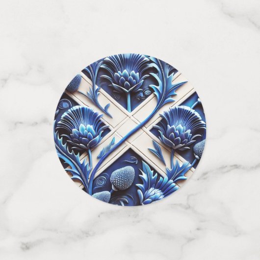 Tischkonfetti mit Scottish Thistles Design Konfetti (Klein Vorderseite)