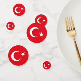 Tischkonfetti mit türkischer Flagge Konfetti